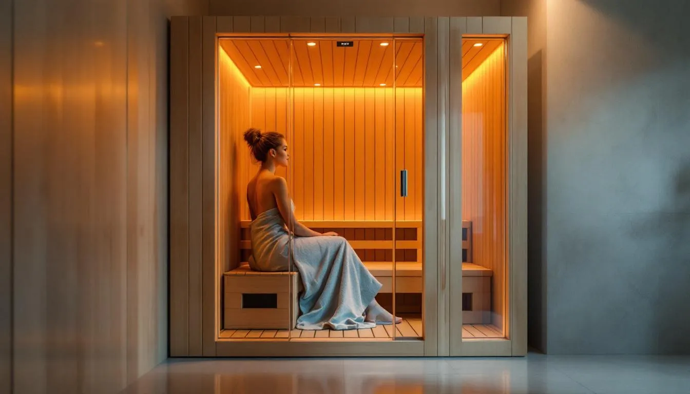 An infrared sauna session showcasing the therapeutic benefits for pain relief.