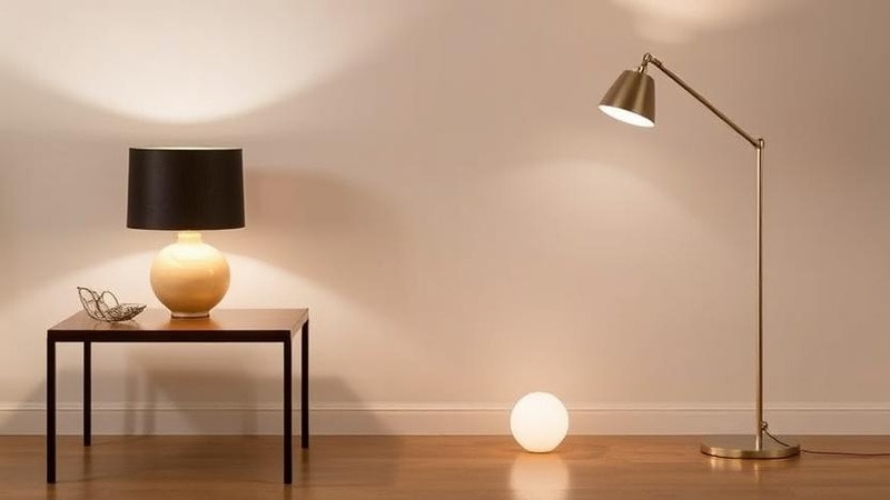 Table and Floor Lamps adding a modern and contemporary touch