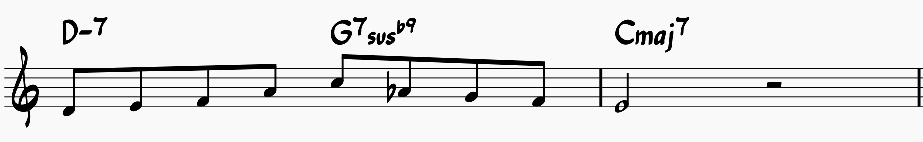 ii-V-I progression in C major