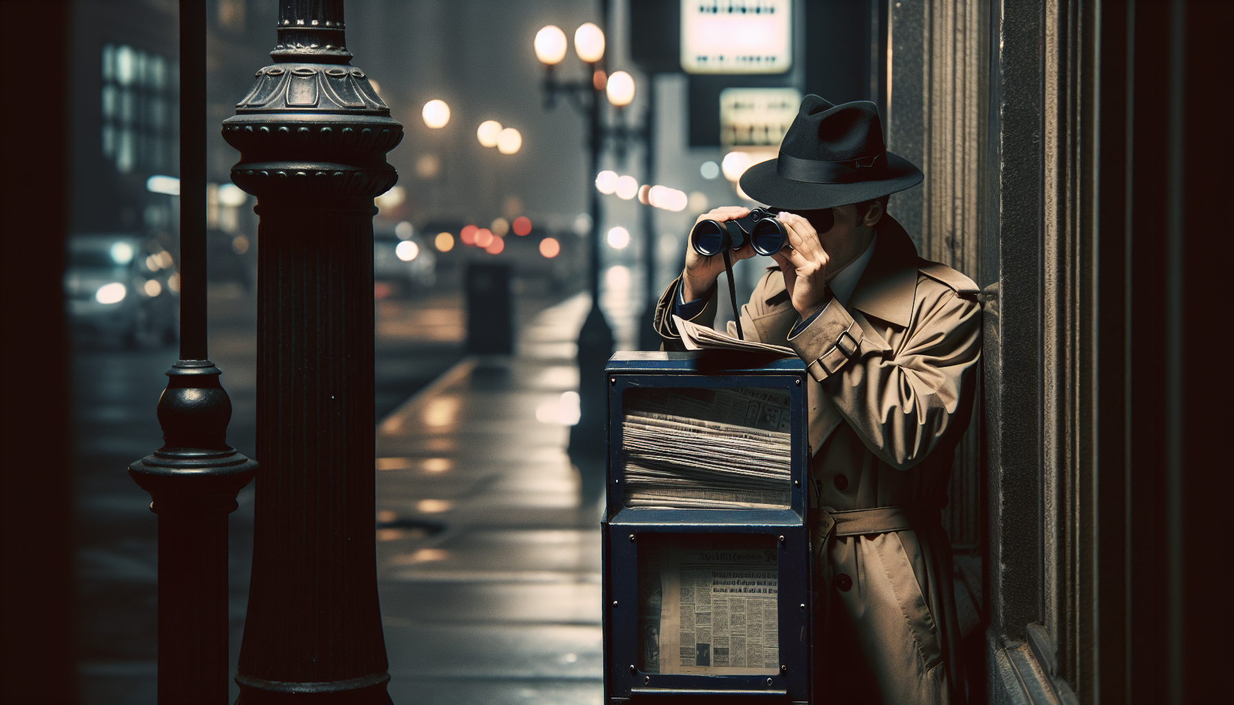 Private investigator conducting surveillance