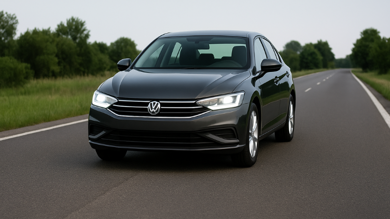 A car for final check and test drive after replacing with LED headlights