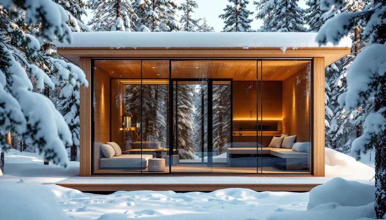 Maintenance tips for outdoor saunas during harsh winters, with a focus on care techniques.