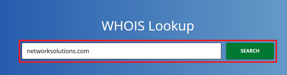 Network Solutions' WHOIS tool for confirming domain details if you suspect cybersquatting.