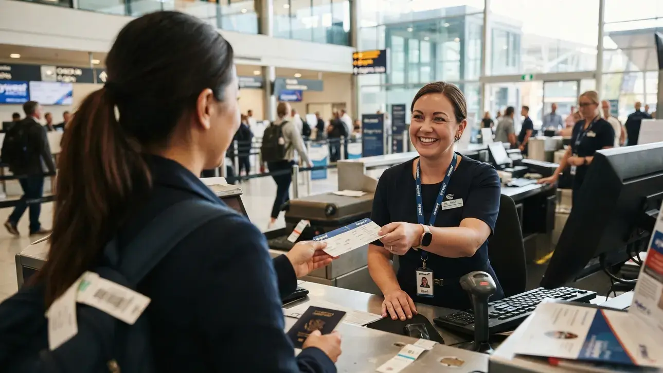 Traveler preparing Uruguay airline and border documents