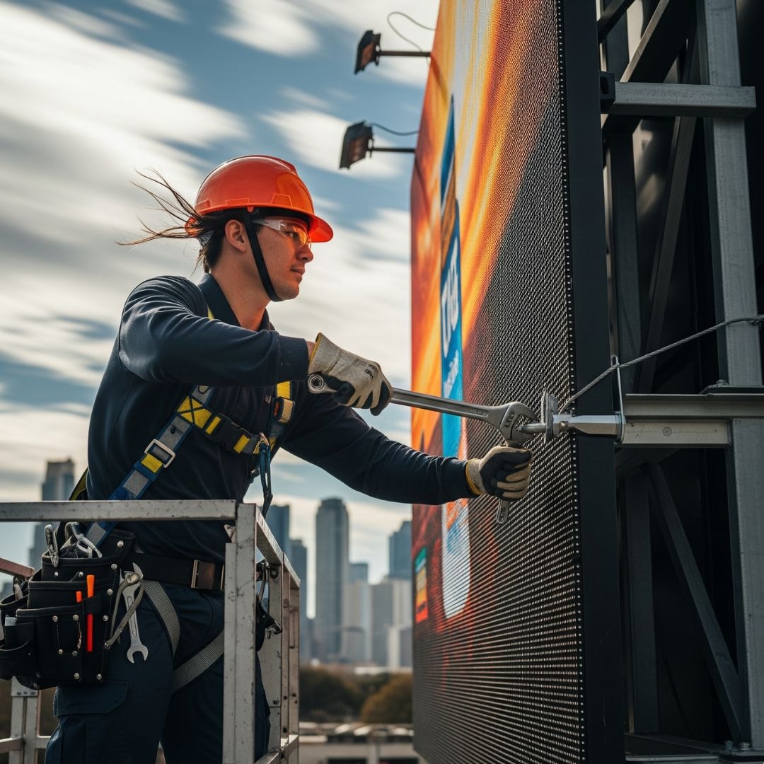 Signage Repair: How to Fix and Maintain Your Digital Displays 12 reinforce mounts against wind and vibration