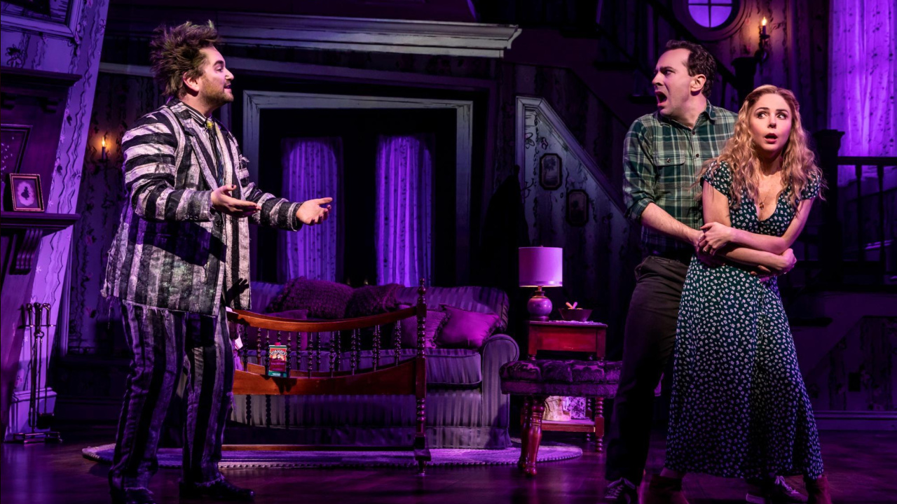 beetlejuice the musical with Alex Brightman, Kerry Butler and Rob Mcclure.
