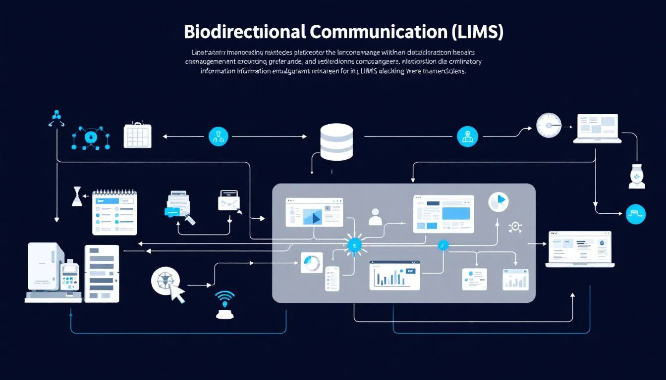 An illustration explaining what is LIMS bidirectional communication.