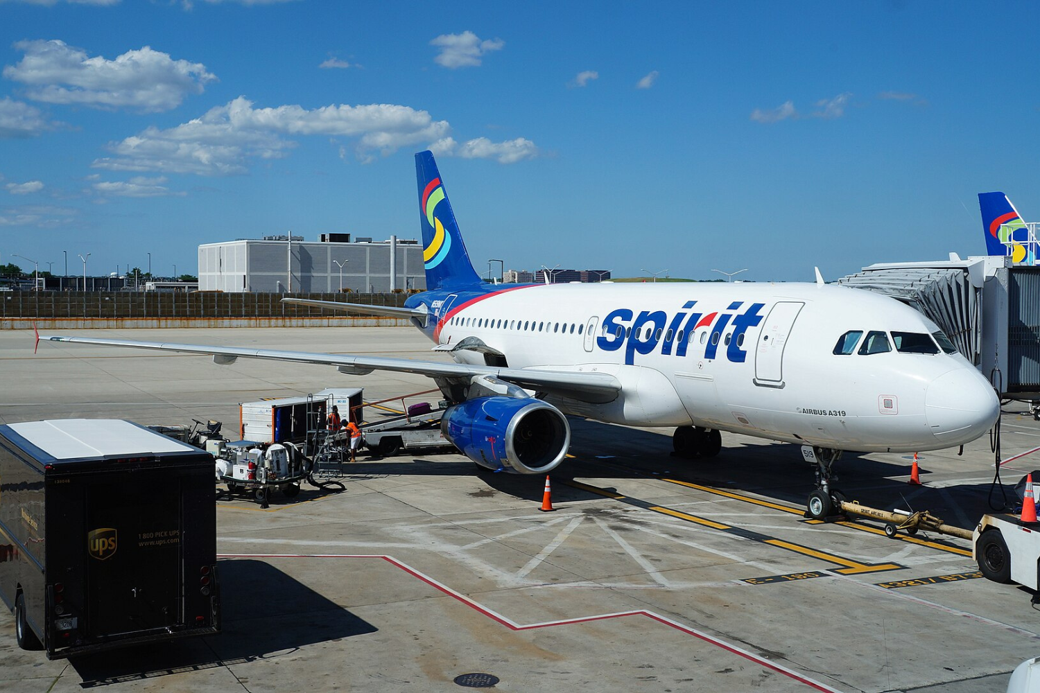 white spirit airlines flight at the airport