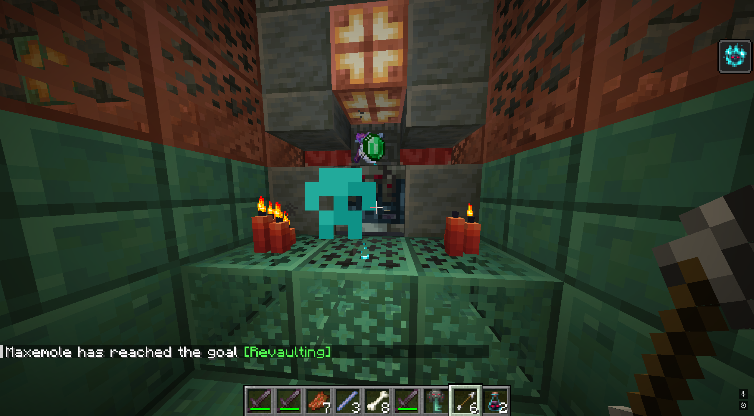 Tons of rare loot from this block. You'll also get an achievement!