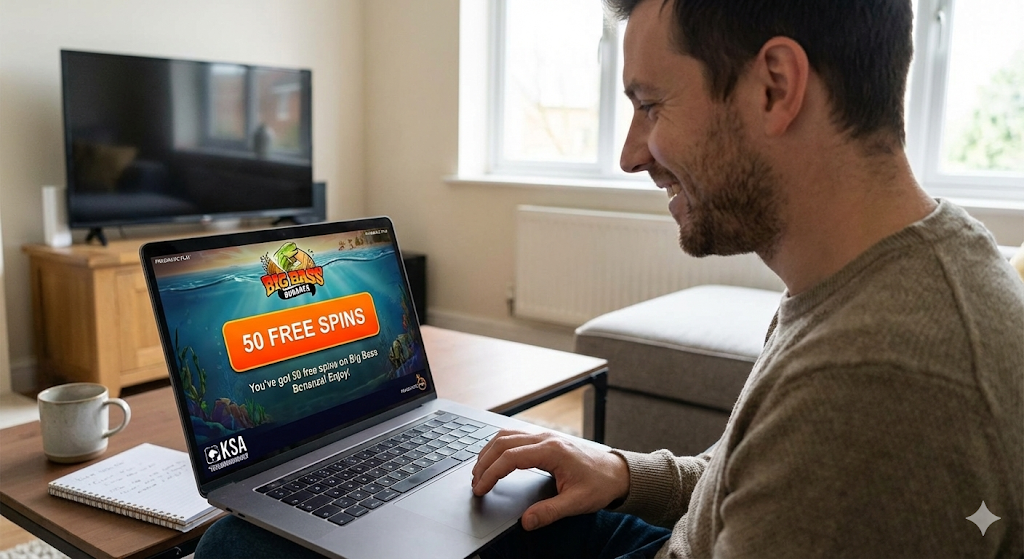 gratis spins in online casino met minimale storting – speler activeert 50 gratis spins op Big Bass Bonanza, onderdeel van een 100 free spins welkomstbonus bij specifieke gokkasten; speel verstandig en geduldig om je winstkans te maximaliseren.
