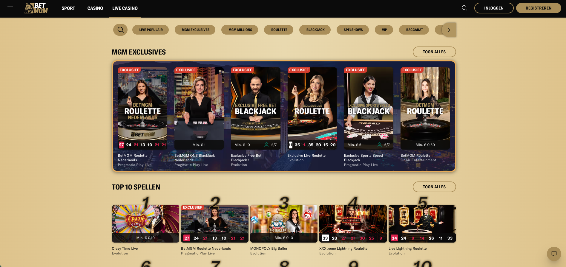 betmgm live casino