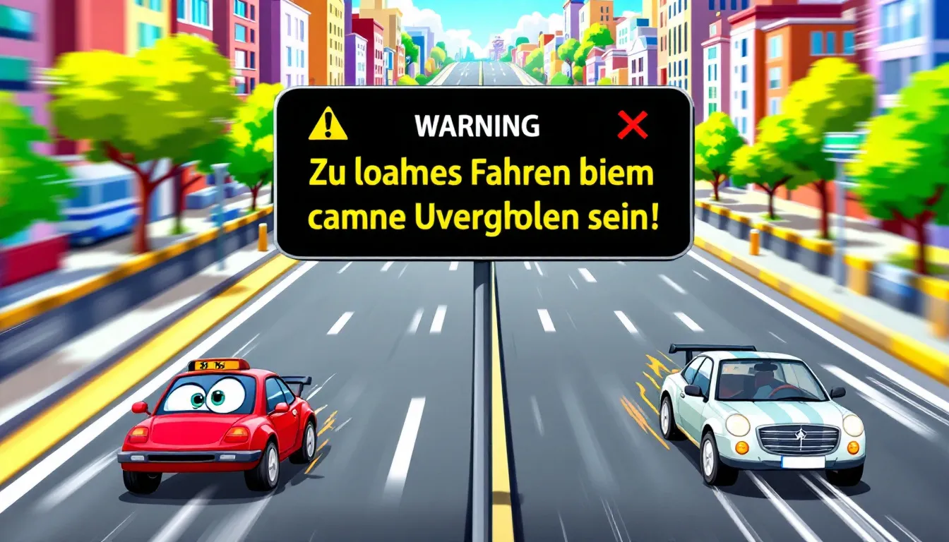Zu langsames Fahren beim Überholen kann gefährlich sein.