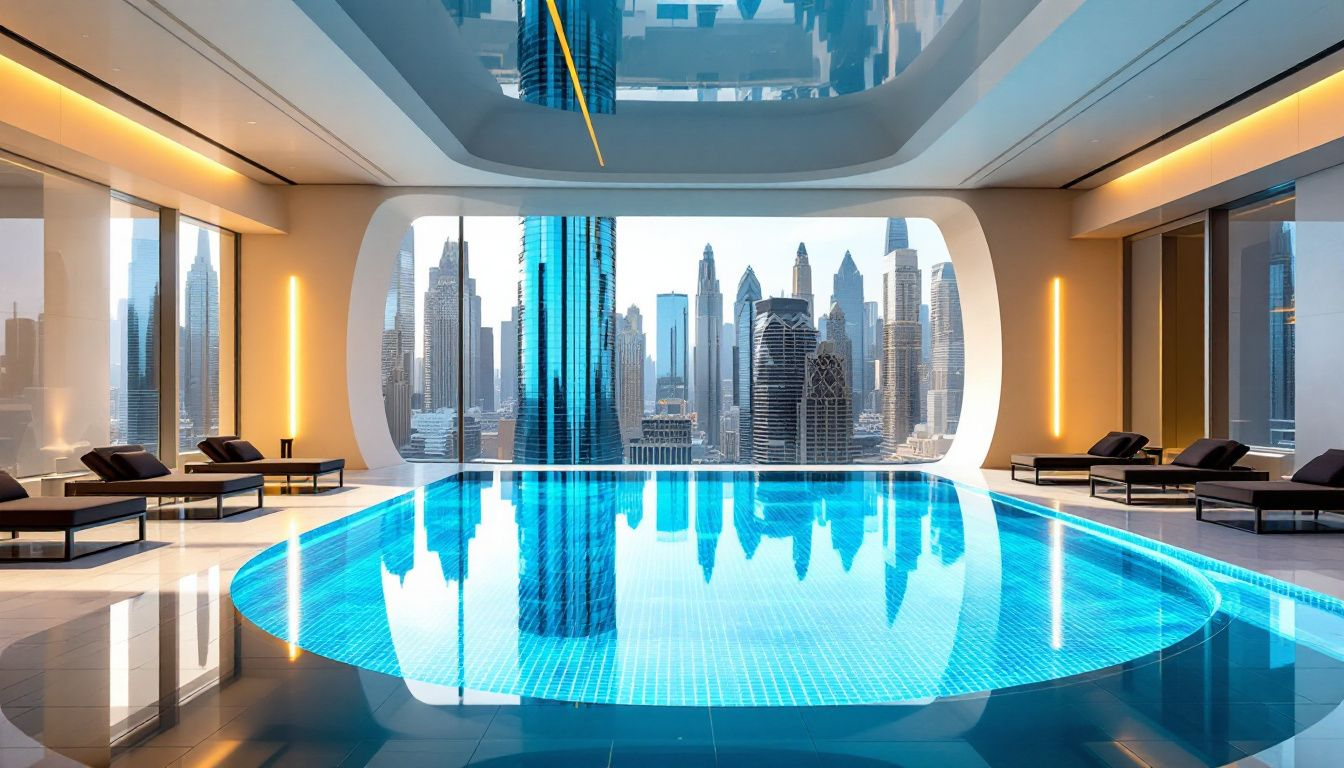 Deep Dive Dubai, showcasing the world's deepest swimming pool.