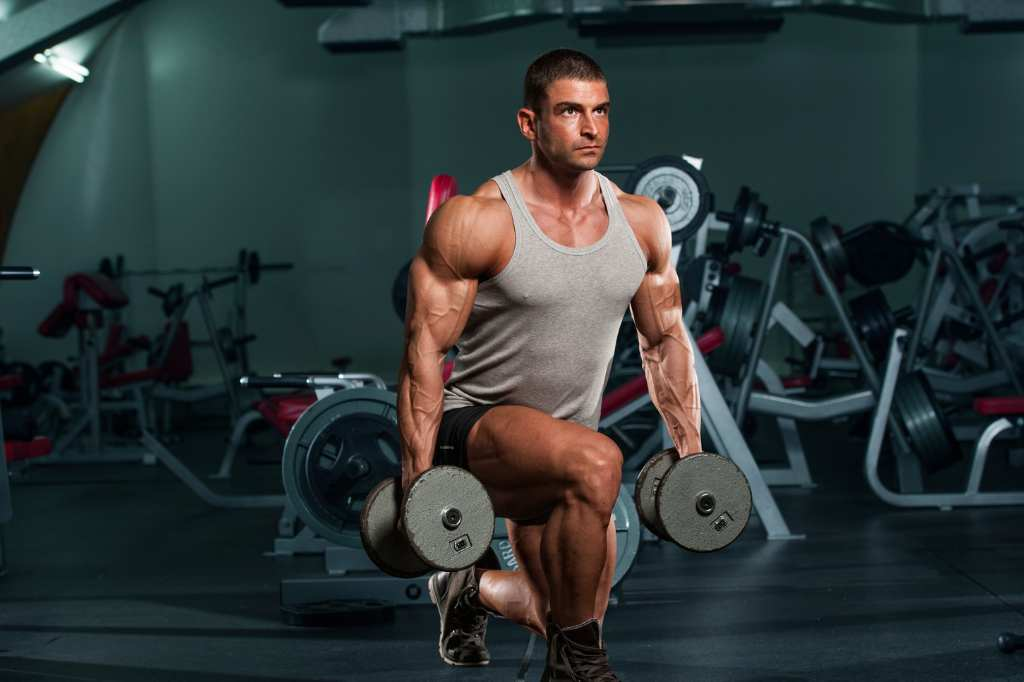 dumbbell only workout leg day session lunges