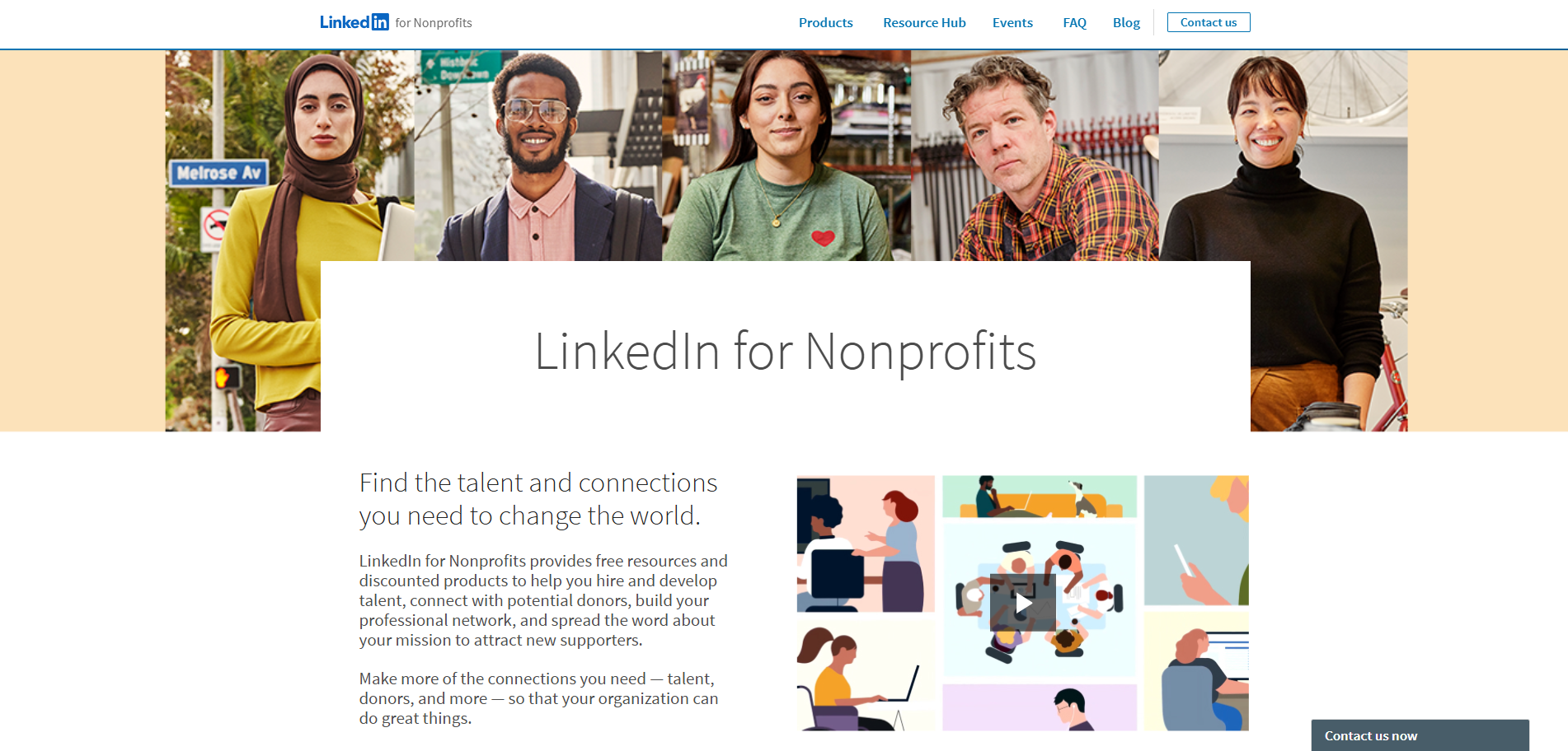 LinkedIn for Nonprofits - homepage