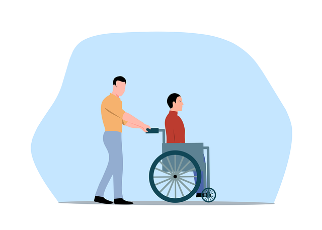 disability, wheelchair, caregiver, patient, rehabilitation, people, nursing, disabled, pushing, man, care, together, help, outdoor, support, health, push, time, assistance, visit, recovery, cartoon, disability, wheelchair, caregiver, caregiver, caregiver, caregiver, caregiver, patient