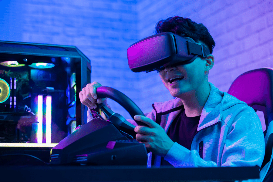 bermain game virtual reality