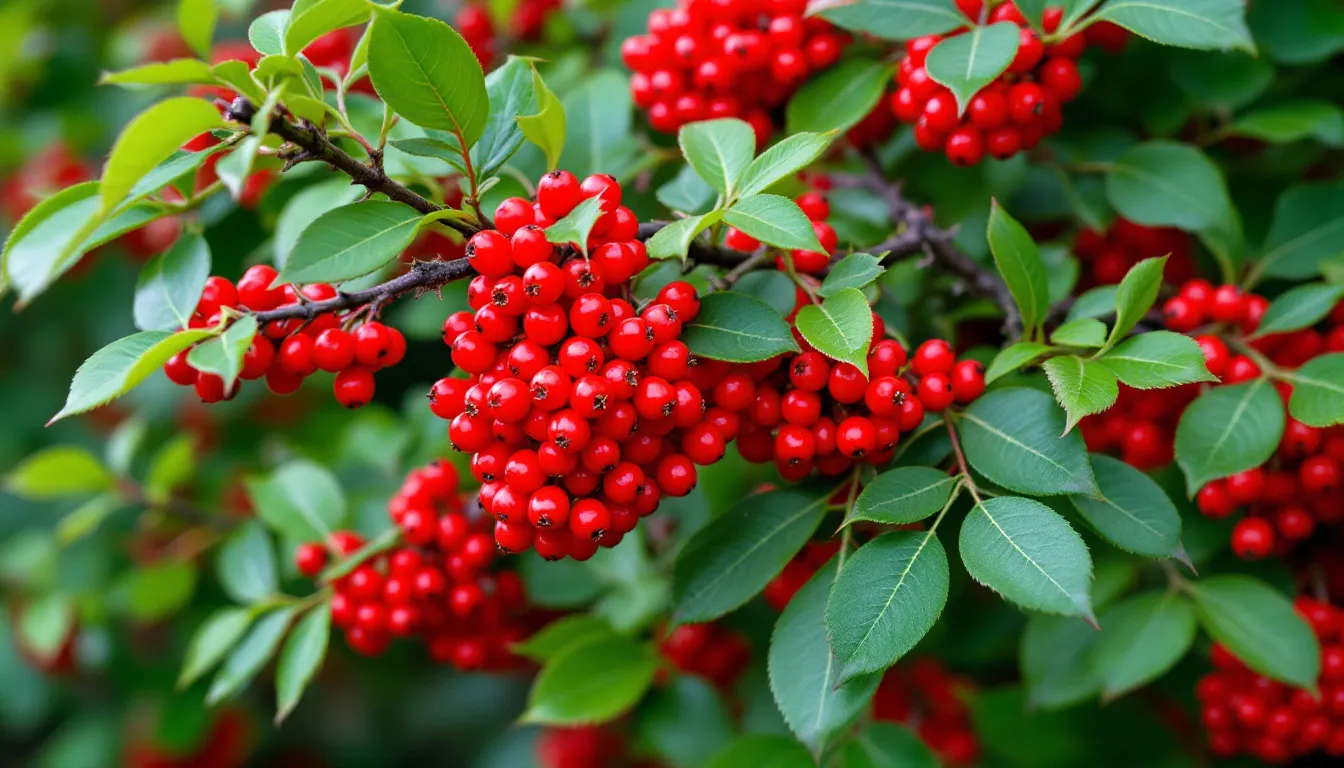 The image features bright red berberis vulgaris berries clustered on thorny branches, surrounded by oval leaves. This medicinal shrub, known for its antioxidant properties and potential therapeutic effects, is commonly used in traditional medicine.