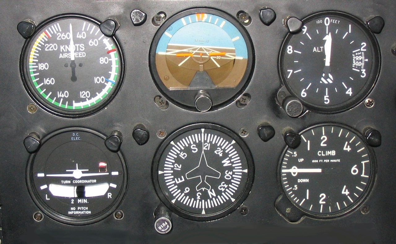 Six flight instruments