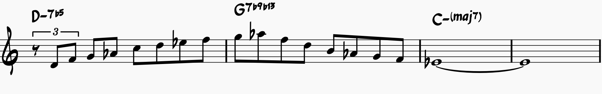 ii-V Harmonic Minor Line in C minor