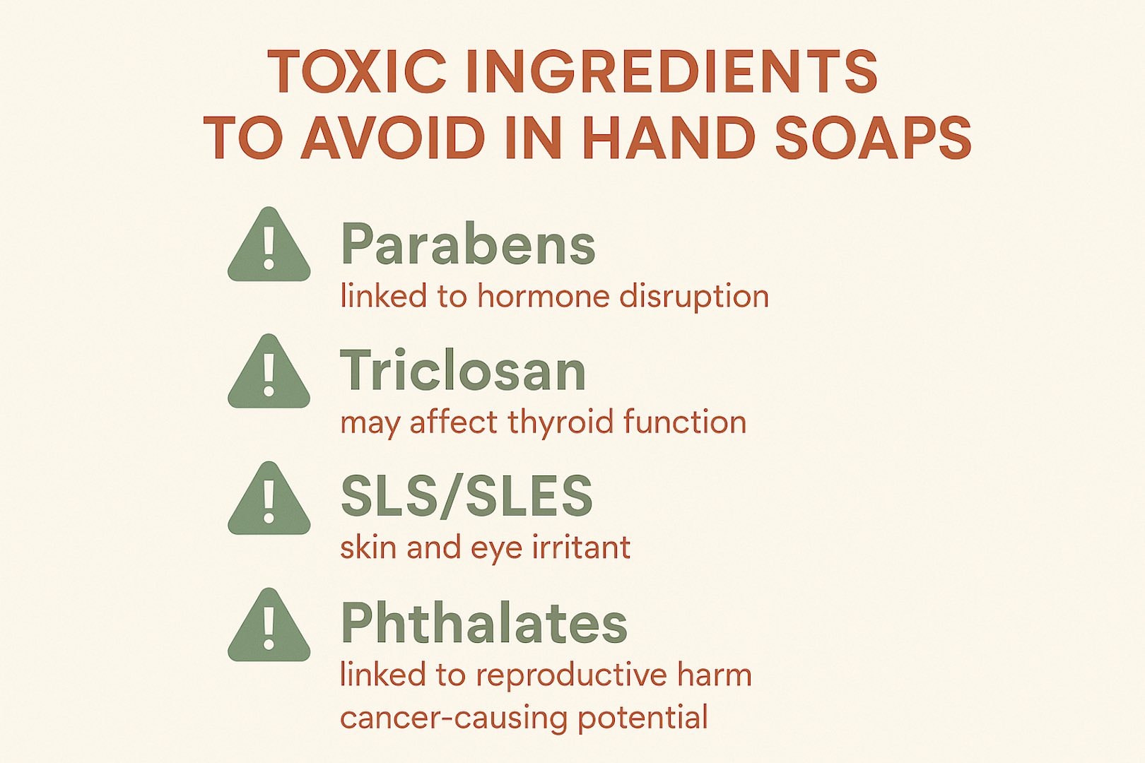 Harmful Ingredients To Avoid in Hand Soaps