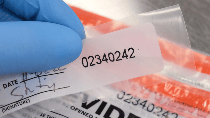 Evidence label number for forensic analysis