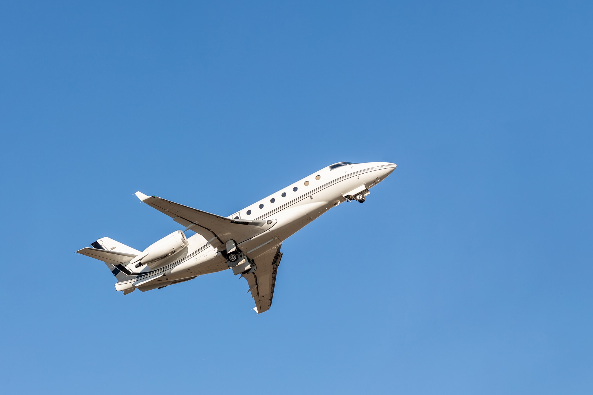 Private jets go above the normal cruising altitudes 