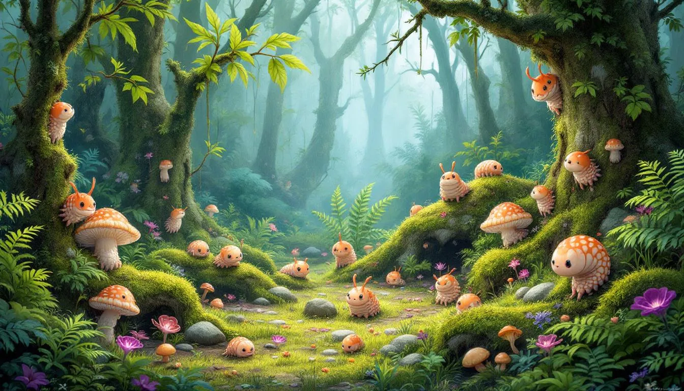 A humid environment showcasing the habitat of terrestrial isopods.