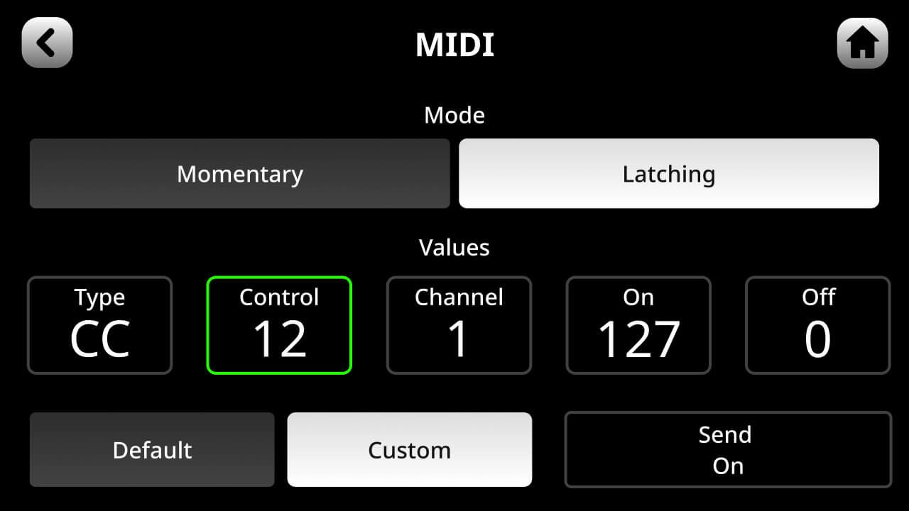 MIDI control