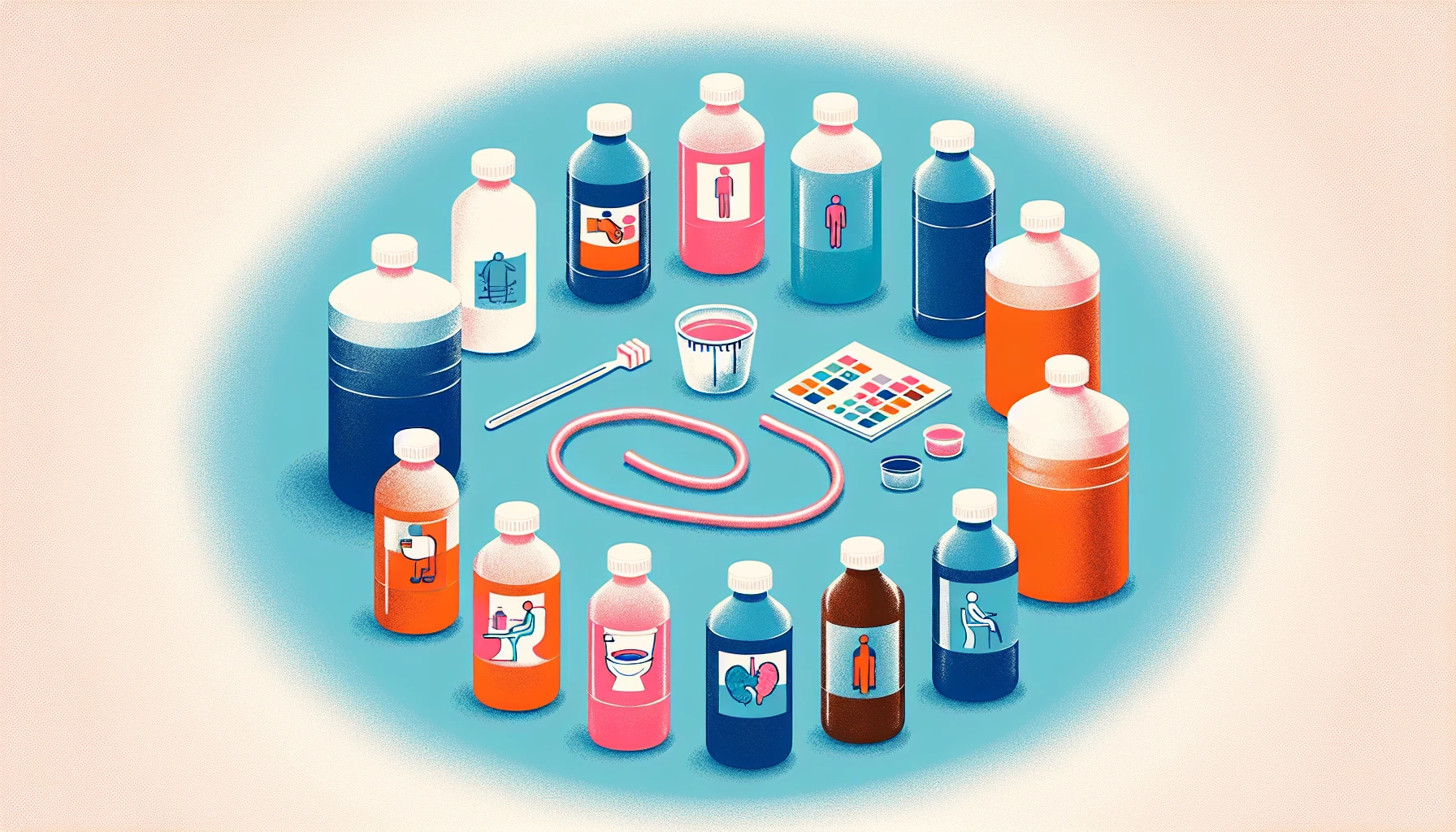 Illustration of bowel prep solutions