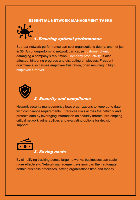 Essential network management tasks