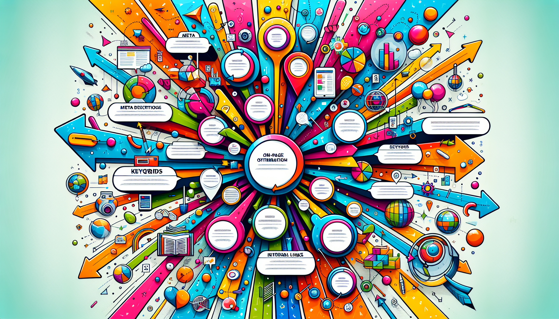 An illustration explaining what is onpage optimization.