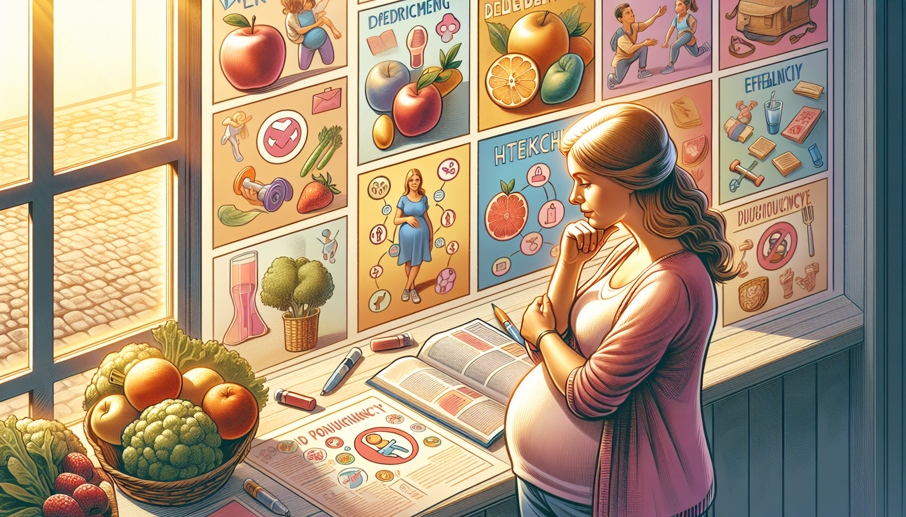 An illustration highlighting the prevention of fetal alcohol syndrome during pregnancy.