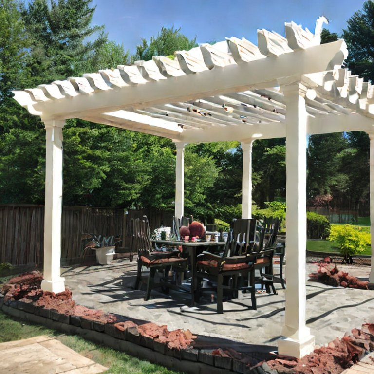 vinyl pergola outdoors