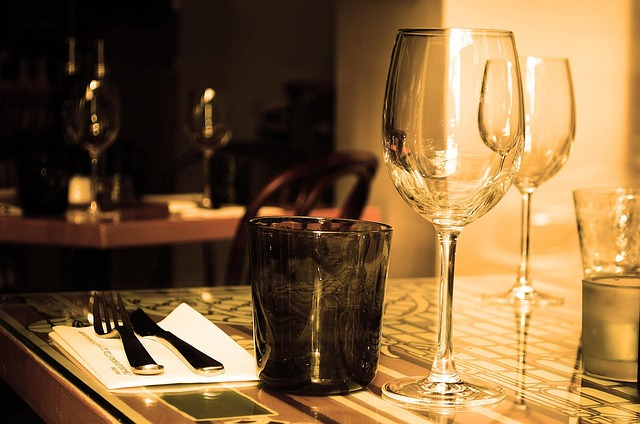happy birthday, wine glass, table