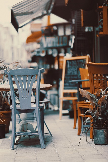 cafe, restaurant, chairs