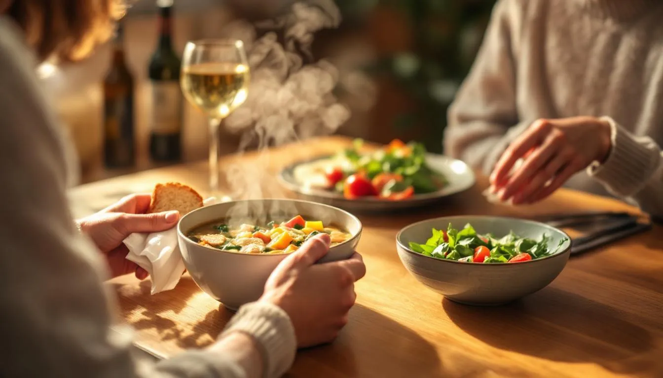 A nutritious meal prepared for a wound care patient to support healing.