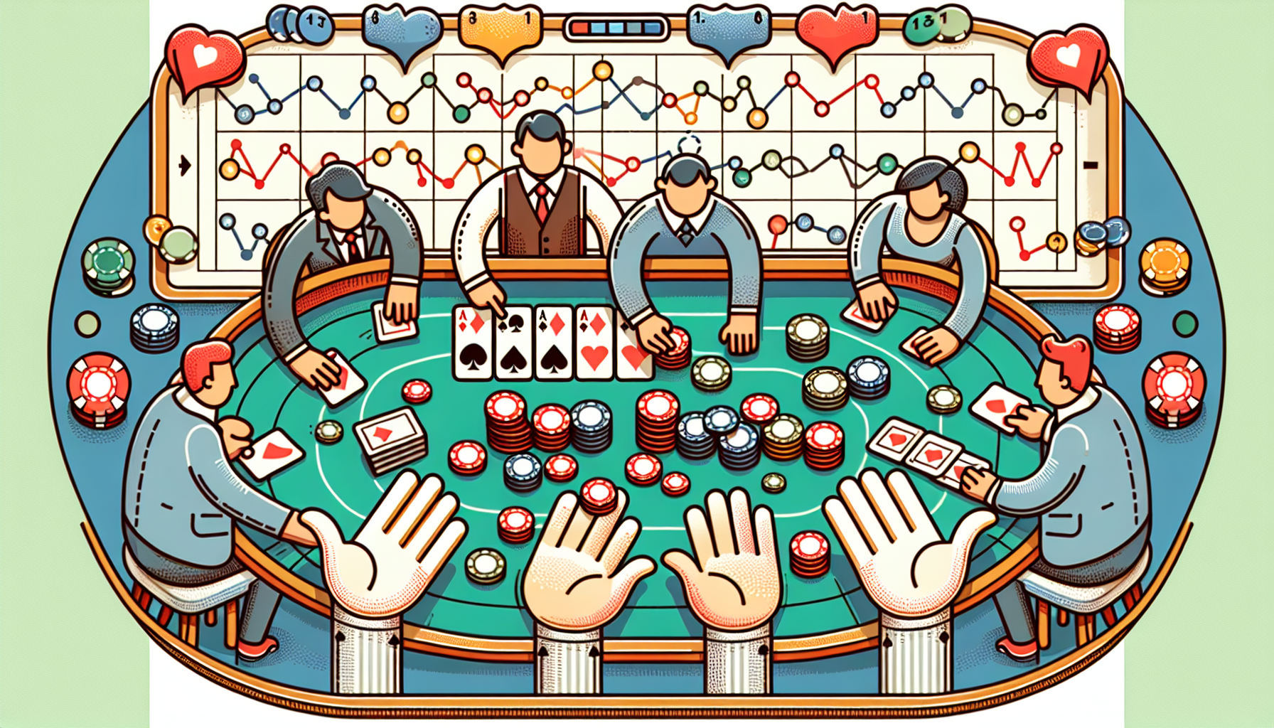 Illustration of basic poker rules and hand rankings