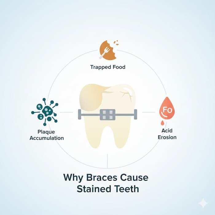 Why Do Braces Cause Stained Teeth?