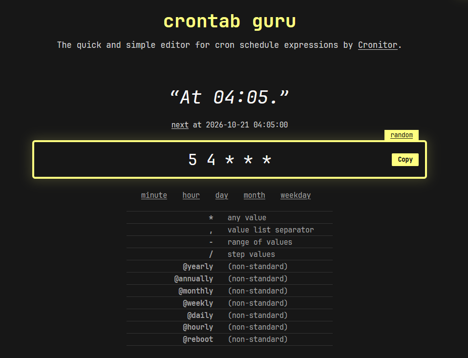 Cron job