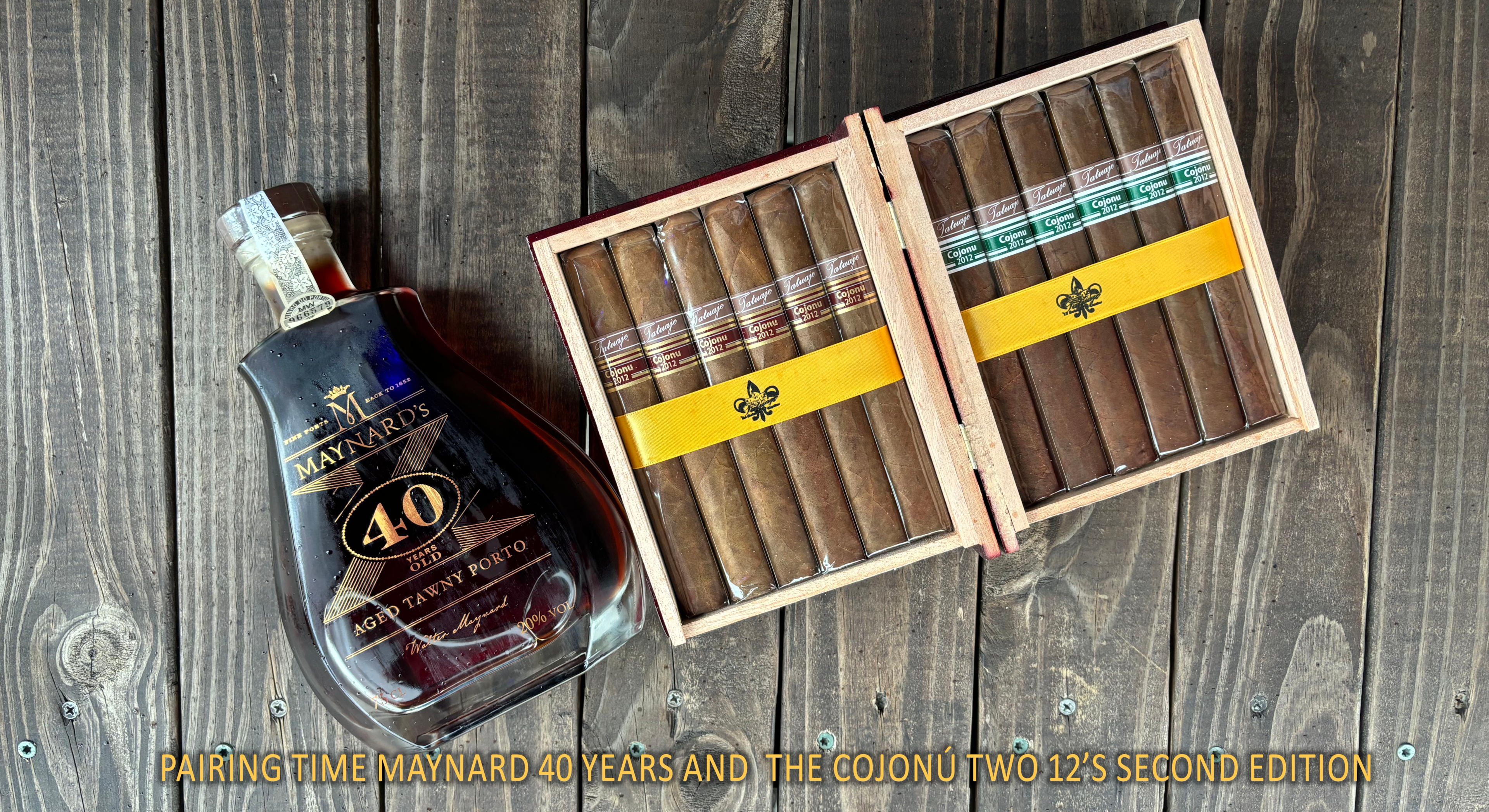 Illustration of a cigar box with the new Tatuaje Cojonu 2012 Tuxtla and Corojo