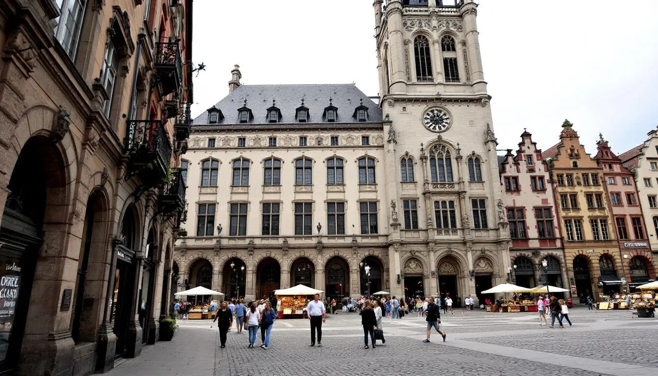 Das historische Rathaus Stuttgart zeigt eine beeindruckende Fassade und ist von einem lebhaften Marktplatz umgeben. Diese Kulisse ist ein beliebter Ort für Trauungen und bietet ein romantisches Ambiente für Hochzeiten in der Landeshauptstadt.