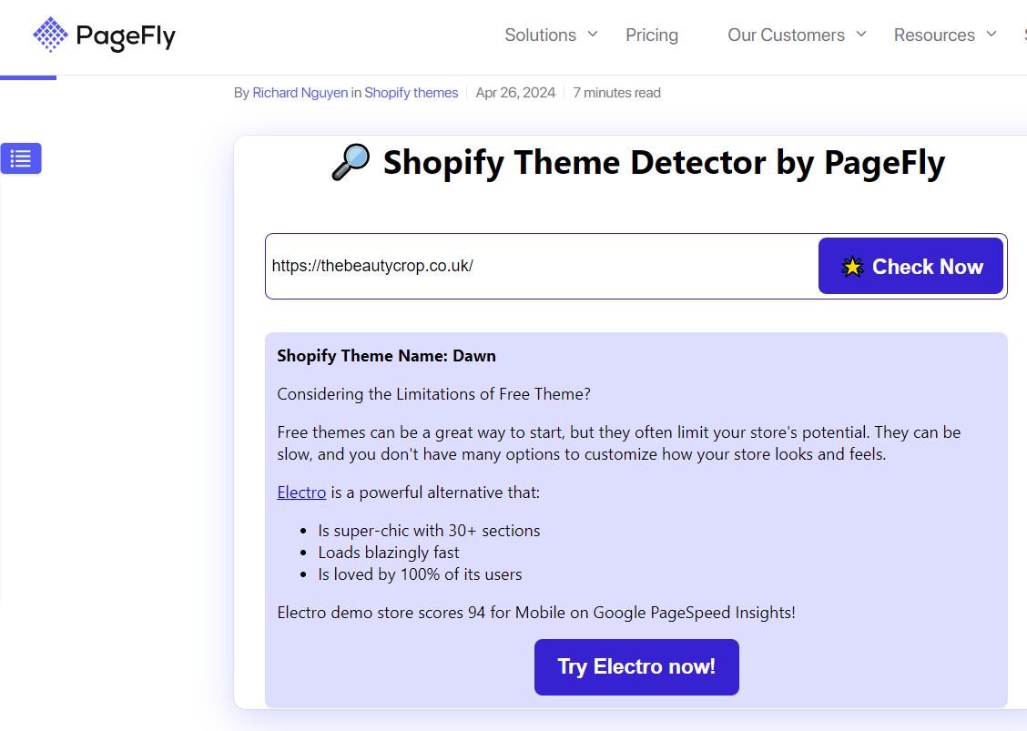 shopify theme detector