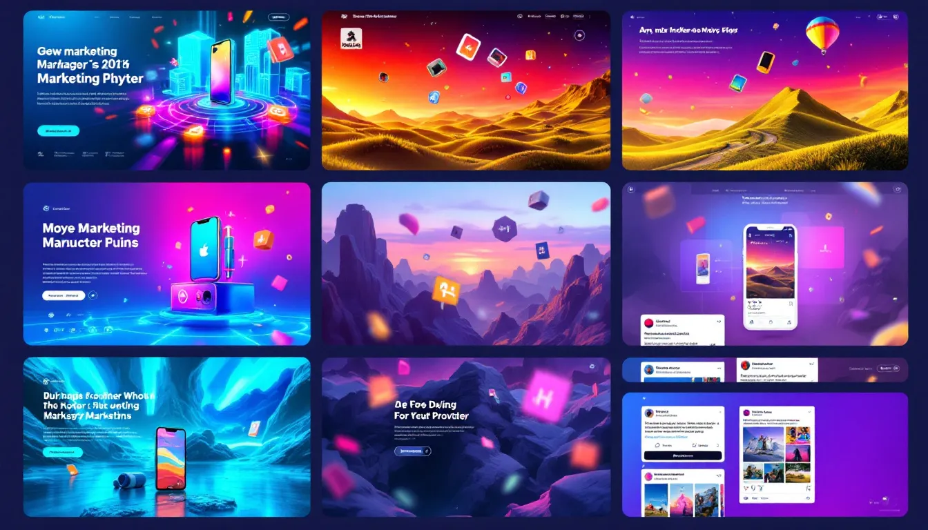 In this image, a collection of successful digital marketing campaign examples is showcased, highlighting creative approaches that broke through the noise and engaged target audiences across multiple platforms. The visual emphasizes brand awareness, customer engagement, and the effectiveness of marketing strategies tailored for current and potential customers.