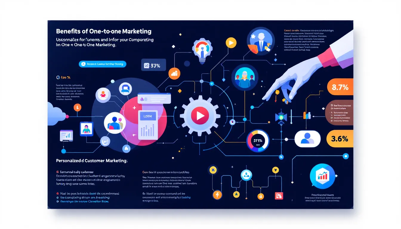 An infographic illustrating the benefits of one-to-one marketing.