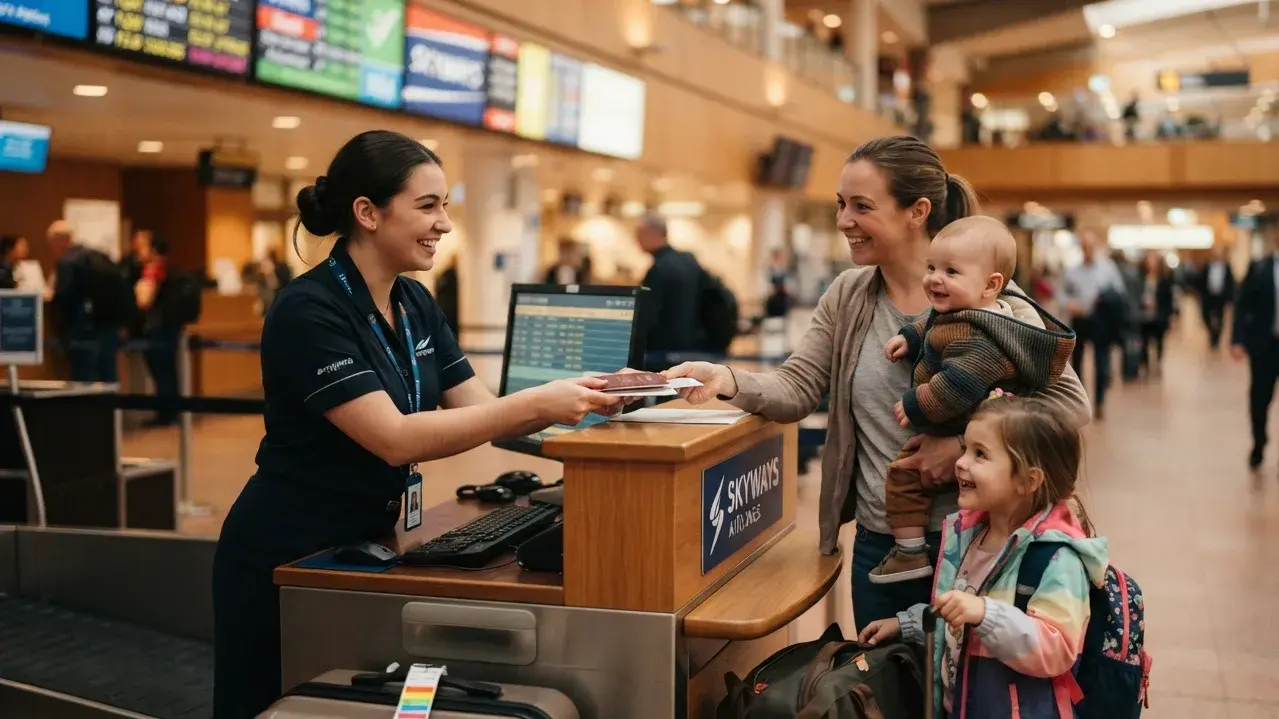 Airline passenger type logic for child and infant dummy flight ticket