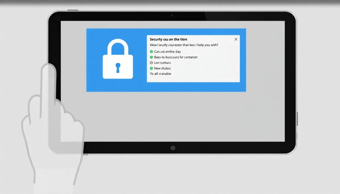 Sicherheitsfunktionen für Business-Tablets, einschließlich biometrischer Authentifizierung.