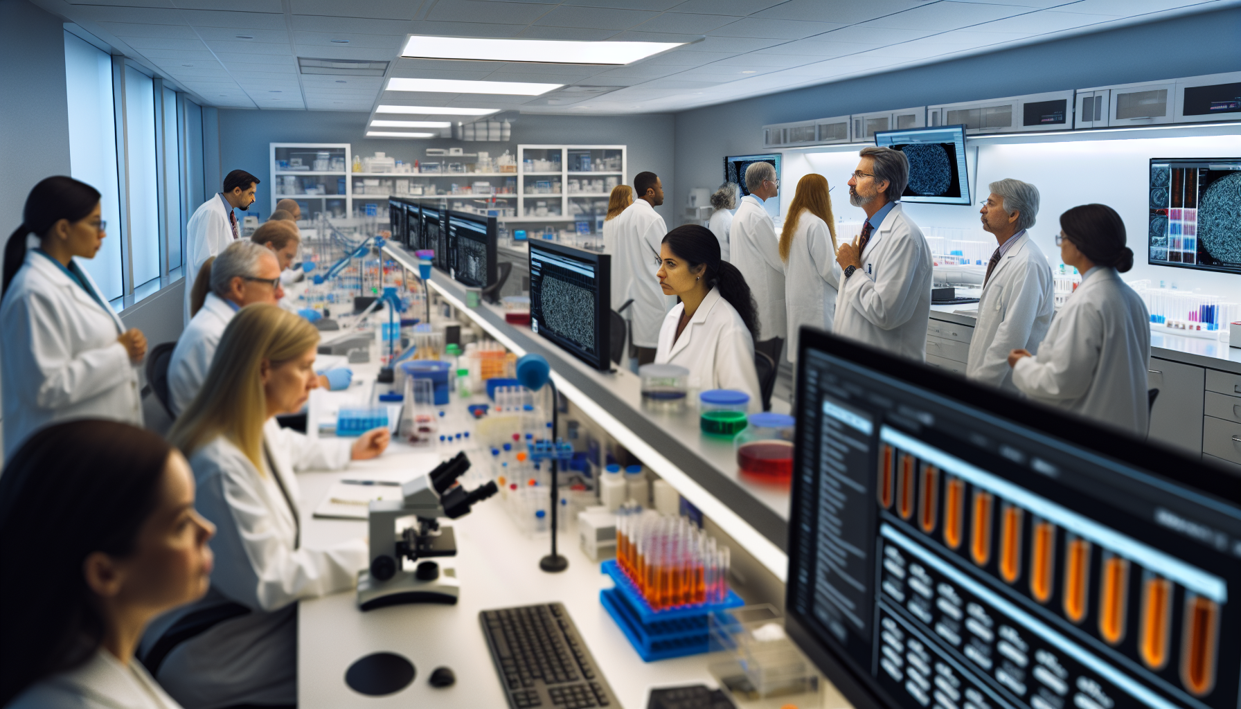 Photo of a medical research laboratory