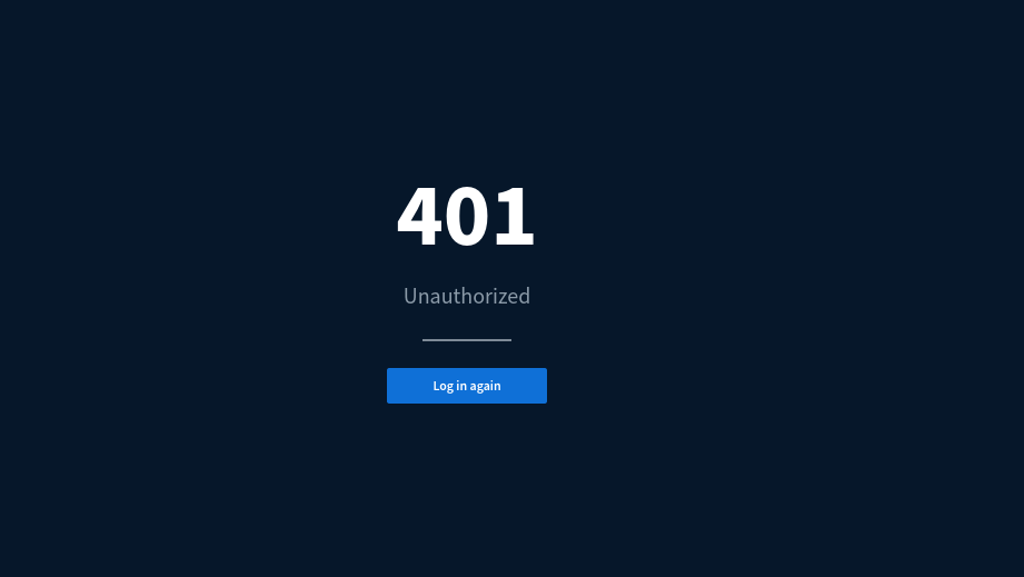 401 unauthorized error