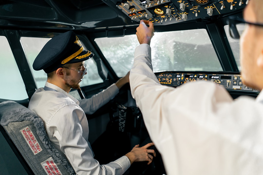 universal flight training student pilot preparing.